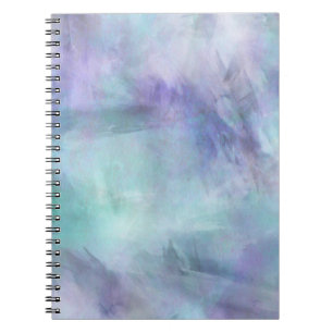 Pastel Blue Purple Watercolor Background Notebook