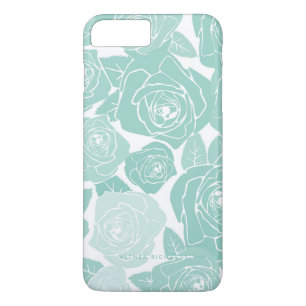 Pastel Blue Roses Personalised iPhone 7 Plus Case