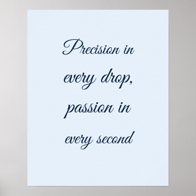 Pastel Blue Script Text Perfusionist Decor (Front)