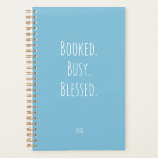 Pastel Blue Script Writing Calligraphy Christian Planner