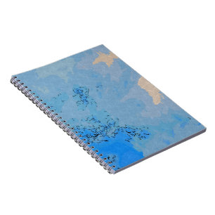 Pastel Blue Skies Design Notebook