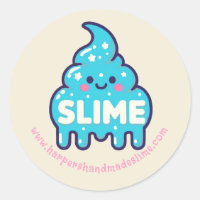 pastel blue slime template logo