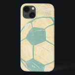 Pastel Blue Soccer Ball by Chariklia Zarris iPhone 13 Case<br><div class="desc">Show your love of the worlds' favourite pastime with this great print of a soccer ball by Chariklia Zarris. The pastel blue and shading give the piece the feel of motion, as if the ball were just kicked and it is rolling by. Purchase a copy today and hang it in...</div>