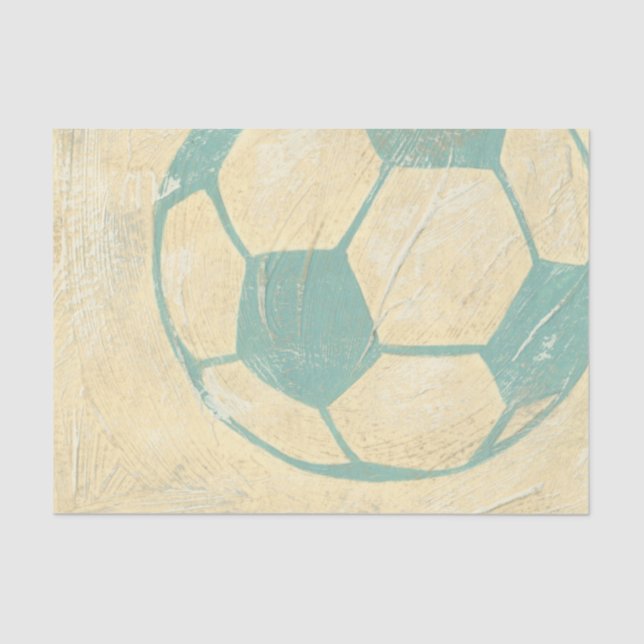 Pastel Blue Soccer Ball by Chariklia Zarris Tissue Paper (Front)