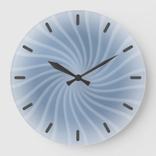 Pastel Blue Swirl Large Clock