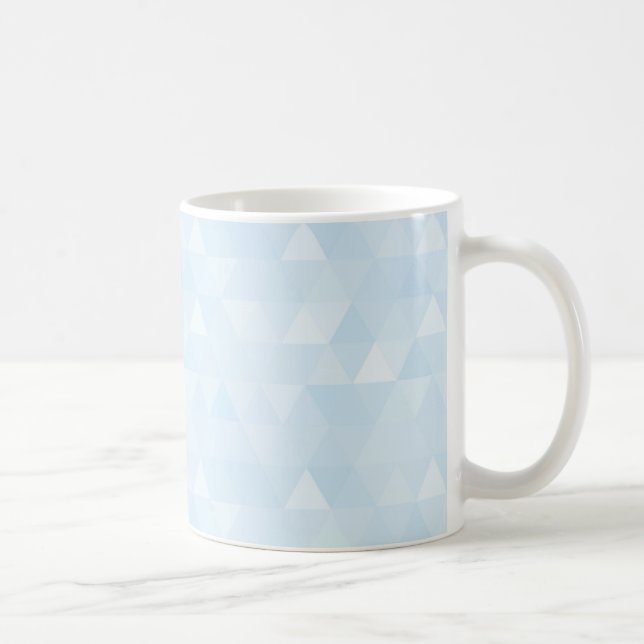 Pastel Blue Triangle Mosaic Mug (Right)