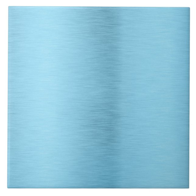 Pastel blue-turquoise metallic-look ceramic tile (Front)