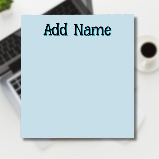 Pastel Blue Unique Personalised Teacher Gifts Notepad (Creator Uploaded)