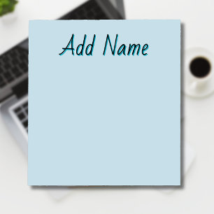 Pastel Blue Unique Personalised Teacher Gifts Notepad