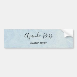 Pastel blue watercolor marble bumper sticker