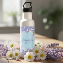 Pastel Blue Yellow And Pink Custom Daisy