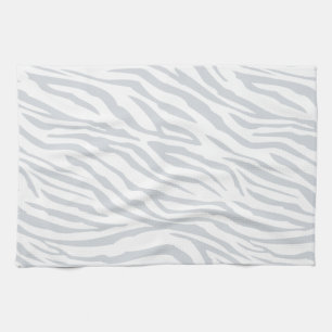 Pastel Blue Zebra Pattern Tea Towel