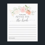 Pastel Blush Double Sided Bridal Shower Date Night Flyer<br><div class="desc">Get the party started with this fun DOUBLE sided Bridal Shower activity! One side is Share Your Favorite Date Night Idea - and the other is Share Some Advice! 
Double the fun for the price of one! See the entire collection for more matching items!</div>