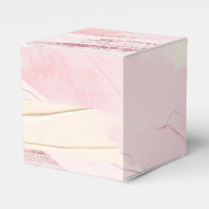Pastel Blush Pink and Rose Gold Paint Splash Favour Box