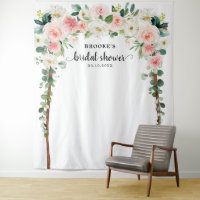 Pastel Blush Pink Bridal shower Photo Backdrop
