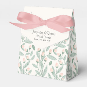 Pastel Blush Pink Floral Bridal Favour Box