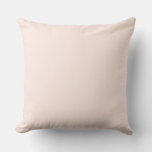 Pastel Blush Pink Solid Colour Cushion (Front)