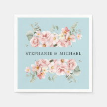 Pastel Blush Rose Floral Botanical Wedding 