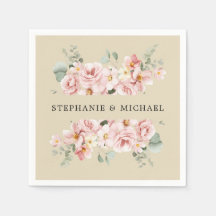 Pastel Blush Rose Floral Botanical Wedding 