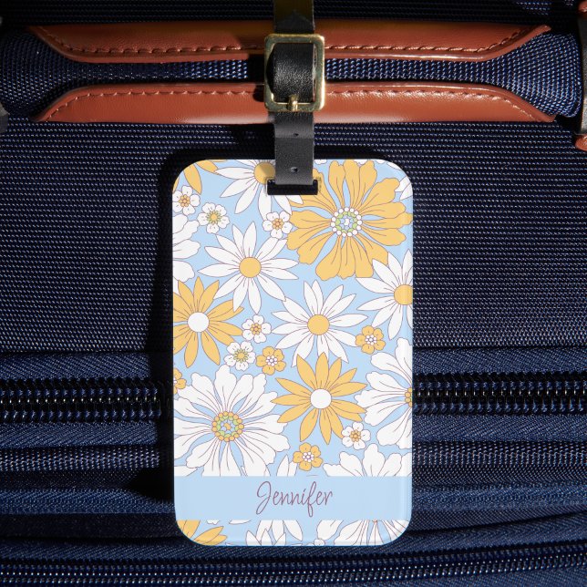 Pastel Bohemian Flowers Luggage Tag (Creator Uploaded)