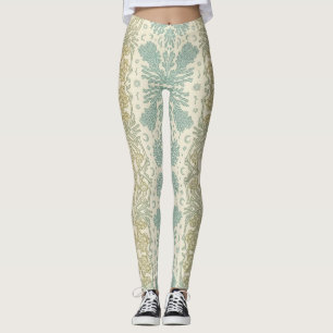 Pastel Boho Coral Mandala  Leggings