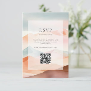 Pastel Boho Desert Wedding Details RSVP Card