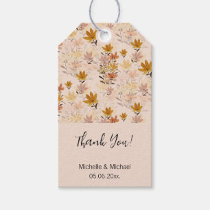 Pastel Boho Mustard Yellow Wildflowers Gift Tags