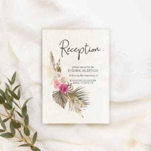 Pastel Boho Neutral Floral Wedding Enclosure Card