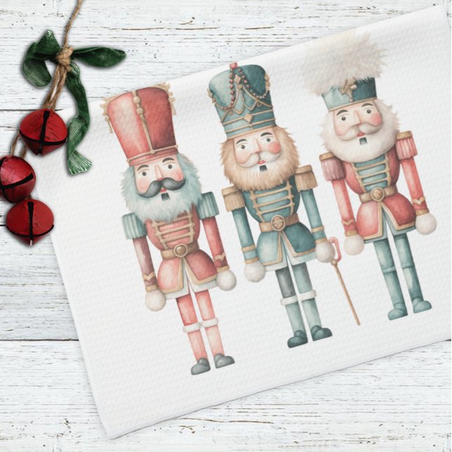 Pastel Boho Nutcracker Script Christmas  Tea Towel (Creator Uploaded)