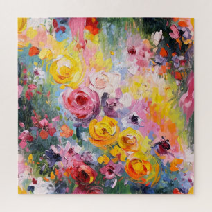 Pastel Bold Colourful Flower Puzzle