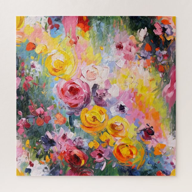 Pastel Bold Colourful Flower Puzzle (Vertical)
