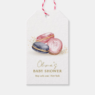 Pastel Bonjour Bébé French Macarons Baby Shower Gift Tags