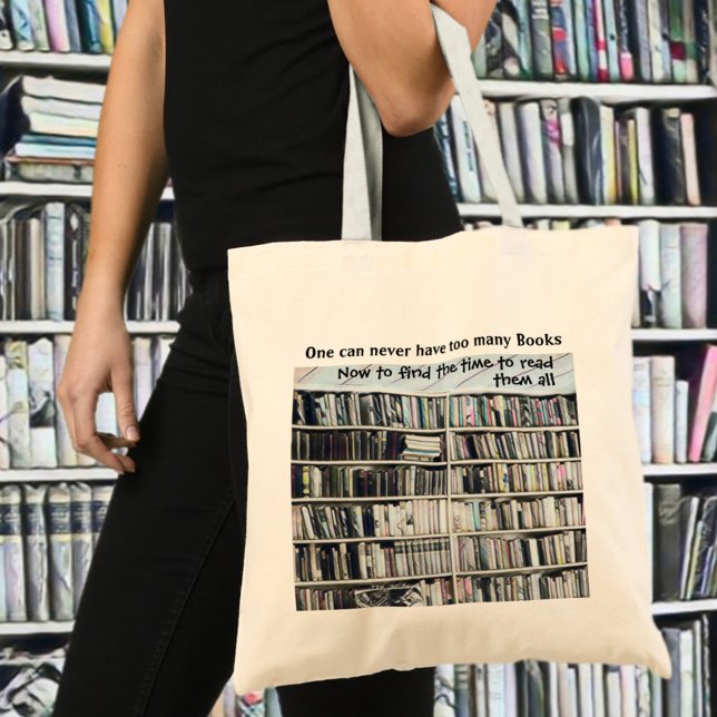 Pastel Bookcase Shelves of Books Tote Bag (Creator Uploaded)