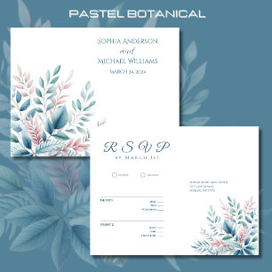 Pastel Botanical-RSVP-Wedding- Postcard