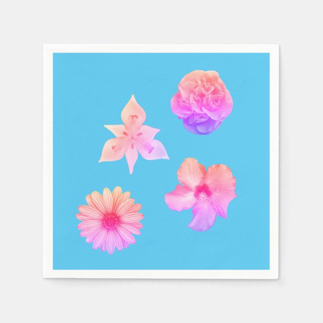 Pastel Bouquet Paper Napkins (Front)