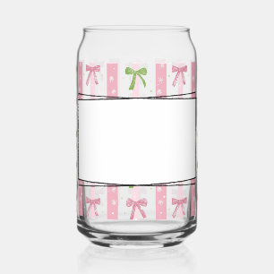 Pastel Bow Can Glass