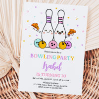 Pastel Bowling and Pizza Birthday Party