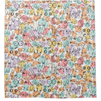 pastel breasfeeding design shower curtain