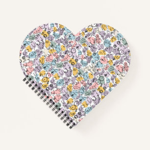 pastel breast pattern notebook