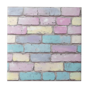 Pastel Brick Pattern Ceramic Tile