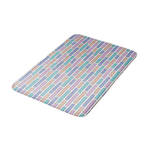 Pastel Bricks Mosaic Bath Mat
