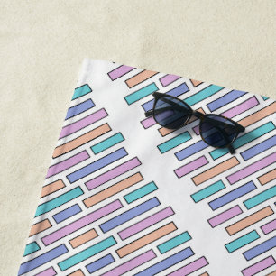 Pastel Bricks Mosaic Beach Towel