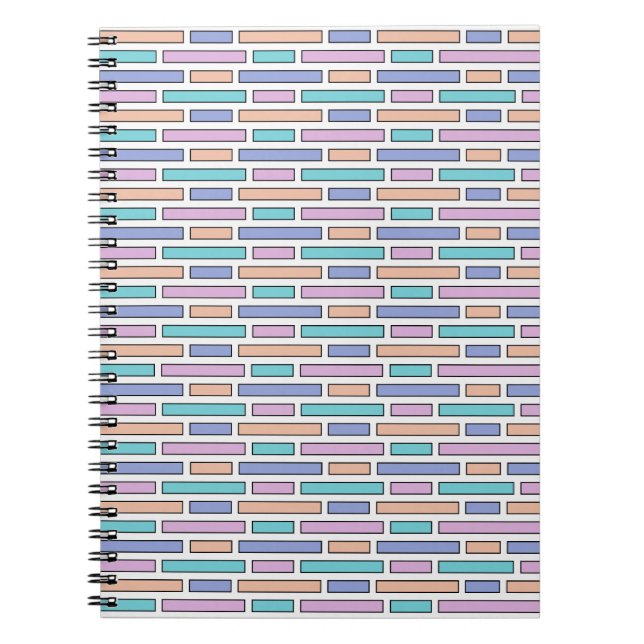 Pastel Bricks Mosaic  Notebook (Front)