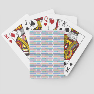 Pastel Bricks Mosaic  Playing Cards