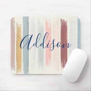 Pastel brush strokes personalised  mouse pad