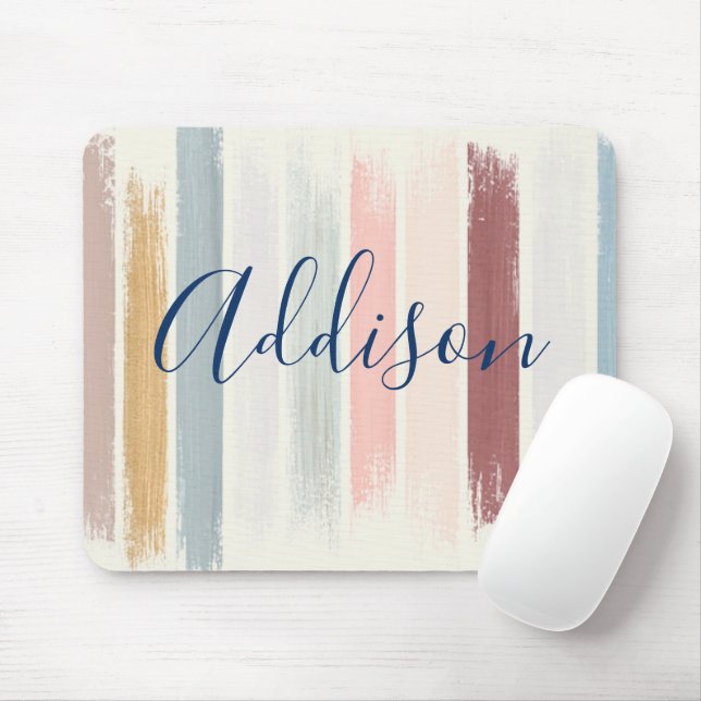Pastel brush strokes personalised  mouse pad (With Mouse)