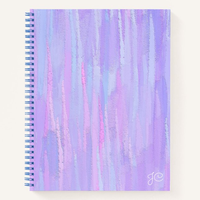Pastel Brush Strokes Personalised Notebook (Front)