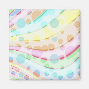 Pastel bubble swirl background magnet