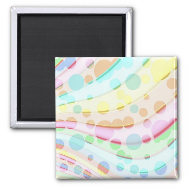 Pastel bubble swirl background magnet (Front)