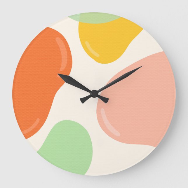 Pastel Bubbles Large Clock (Front)